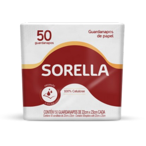 Servilleta Sorella F.S paquete con 50 unidades 22x23cm
