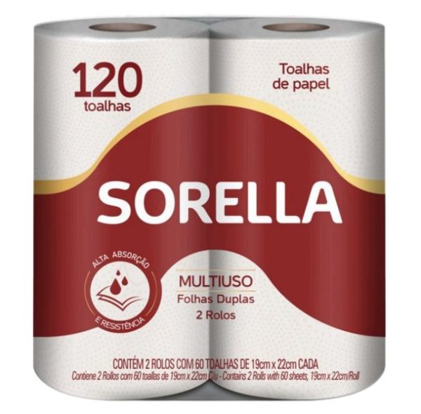Toalla de papel Sorella hoja doble 120x2